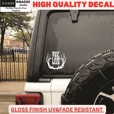 Rack Man Antlers Vinyl Decal Sticker Premium Quality many color