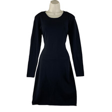 Calvin Klein Cold Shoulder Dress Womens Small 6-8 Black Ponte Knit NEW SAMPLE