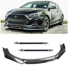 For 2012-2021 Hyundai Carbon Fiber Black Front Bumper Lip Chin Spoiler Body K
