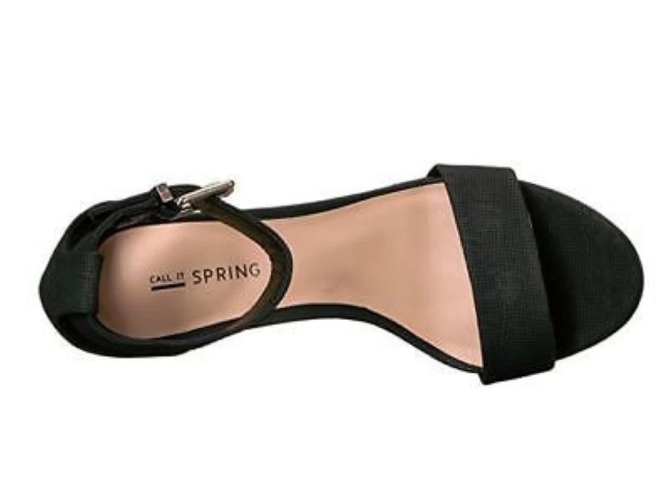 Call It Spring Arther Block Heel Sandal- Black UK 4 EU 37 JS51 13 - Image 3 of 4