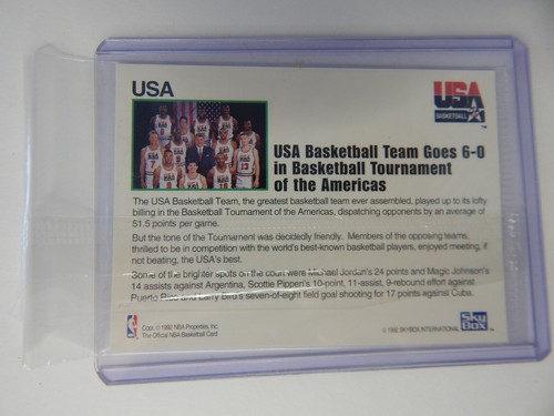 1992 Skybox NBA Hoops USA Dream Team Gold Card Michael Jordan Larry Bird SEALED - Picture 3 of 4
