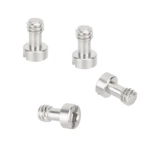 4Pcs CAMVATE 1/4"-20 Slotted & Allen Head Camera QR Plate Screw Stainless Steel