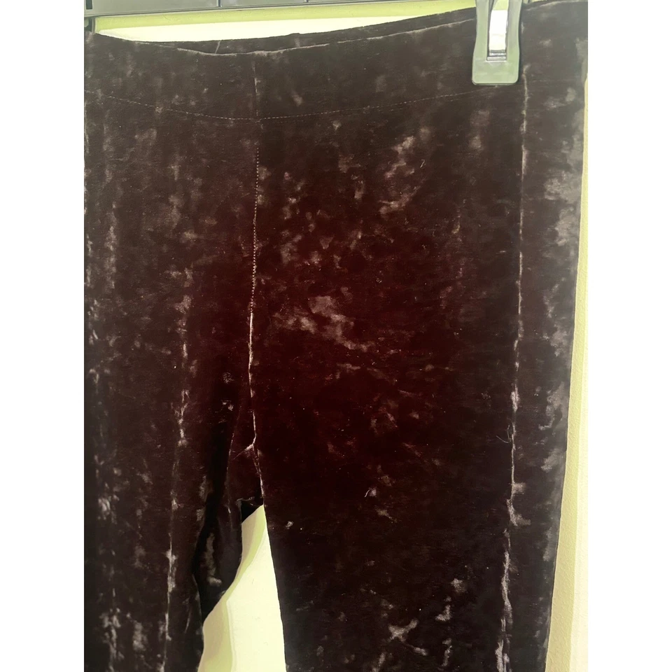 Leggings Nordstrom de veludo preto elástico macio calça casual tamanho M - Imagem 3 de 4