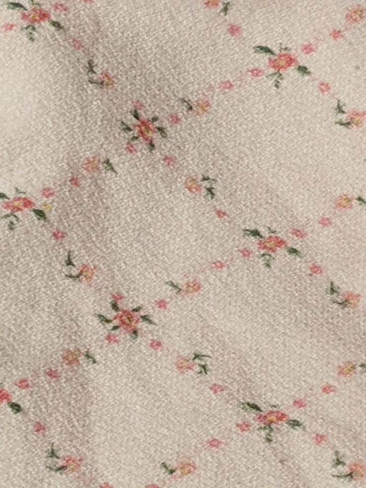 Manta Bebé Laura Ashley Niñas Rosas Reversible Rosa Blanco Floral Foto 4 de 4