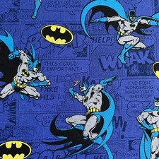 100% COTTON FABRIC DC COMIC SUPERHERO BATMAN CHARACTER - FAT QUARTER 18X22"