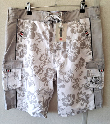 smith & jones bermuda short badeshorts herren gemustert weiß größe xl