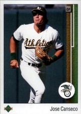Jose Canseco 1989 Upper Deck 659 Oakland Athletics Baseball Card