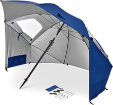 Premiere UPF 50 Umbrella Shelter with Patented Side Panels and Tilt Mechanism,