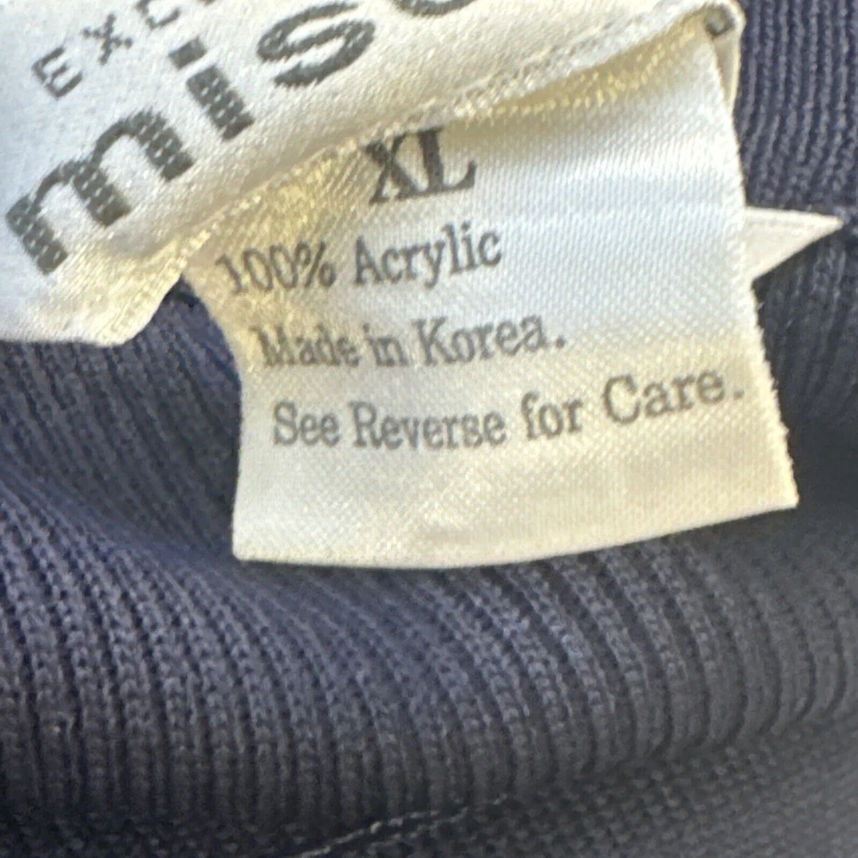 Exclusively Misook Women's Navy Blue Knit A-Line Pleated Skirt Size XL Foto 3 de 4