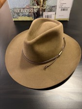 Sombrero de Vaquero Stetson Carson 6X, Talla 6 7/8, Excelente Estado con Caja Original