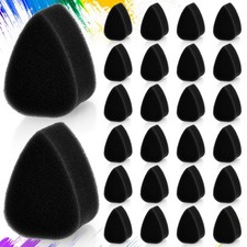 24 PCS Face Paint Sponge Petal Painting Oval Sponges High Density Makeup Black