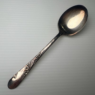 Oneida Community BRIDAL WREATH Tudor Silver Plate Flowers Flatware Soup Spoon