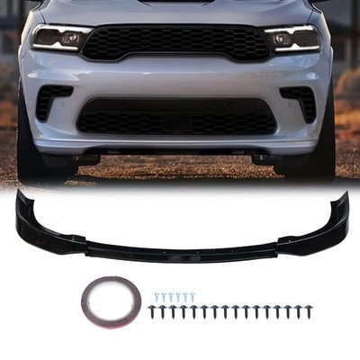 Fit For 2021-2026 Dodge Durango SRT Hellcat Front Bumper Lip Gloss Black 3PCS
