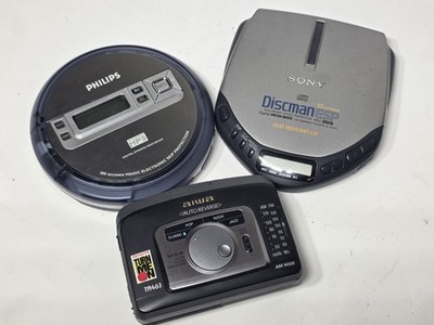Philips Portable CD MP3 Player Discman EXP2550 Sony D-E305 AIWA TA463 FOR PARTS