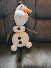 Disney Frozen 2014 Just Play 15" Olaf Snowman Pull Apart Talking Plush Toy