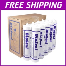 BioSeal Clear Waterproof Silicone Sealant, 10oz - Pack of 10