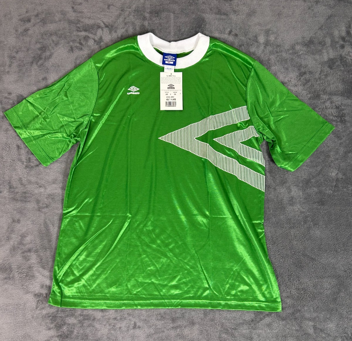 Vintage Umbro Aztec Soccer Jersey XL Deadstock Green White NWT Blank