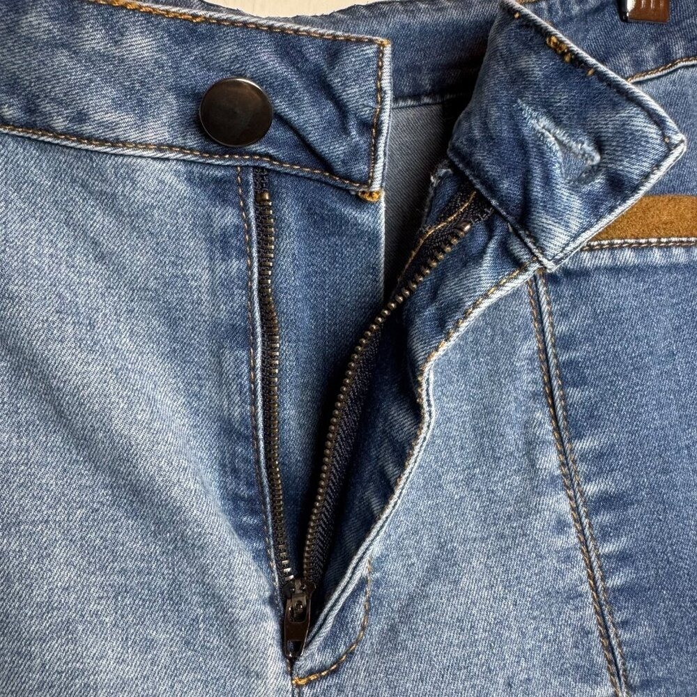 Hummingbird Womens Medium Patchwork Flare Jeans H… - image 4