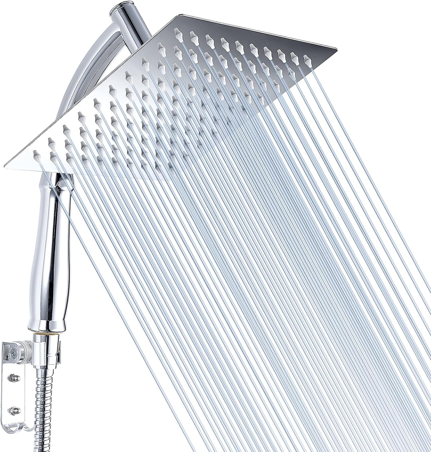 Voolan Rain Shower Head with Handheld Shower Arm, High Pressure Hand Shower Hea