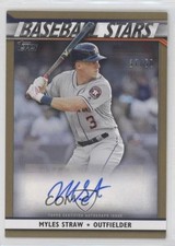 2020 Topps Update Baseball Stars Auto Gold 37/50 Myles Straw #BSA-MST Auto 4z8