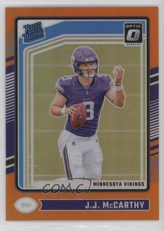 2024 Panini Donruss Optic Rated Rookie Orange Prizm /249 JJ McCarthy #235 13c1