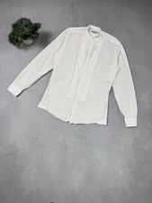 Dolce Gabbanna Gold Men Button Up Shirt White Size 41/16 White