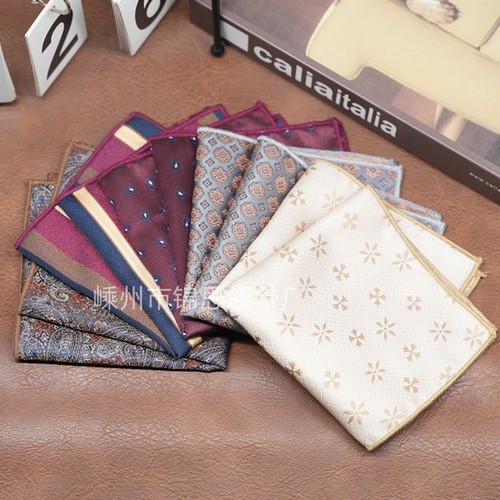 Vintage Paisley Square Pocket Chest Business Suit Accessories Men's Handkerchief - 第 3/35 張圖片