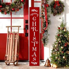 Merry Christmas Porch Sign Sign For Front Porch welcome Wooden Vertical Sign ...