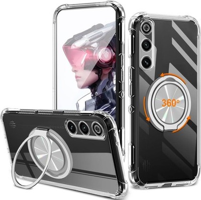 for ZTE Nubia Red Magic 10 Air Phone Case, 360° Rotatable Ring Holder Kickstand
