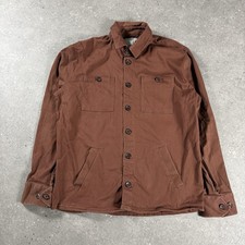 Percival Jacket Mens XL Brown Chore Utility Check Overshirt Utility Shacket
