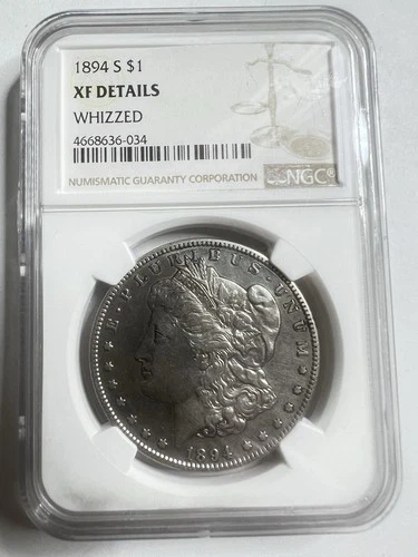 1894-S Morgan Silver Dollar NGC XF Details Whizzed Key Date San Francisco