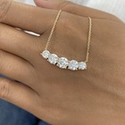 3.2ct Round Pendant Necklace Yellow Gold 14K Labcreated Diamond F/VS — photo 7