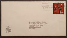 Netherlands stamps 1965 WWII Memorial Holland Festival slogan cancel