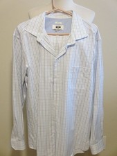 Joseph Abboud Non-Iron 2XLT Blue & White Checkered 100% Cotton Long-Sleeve Butto