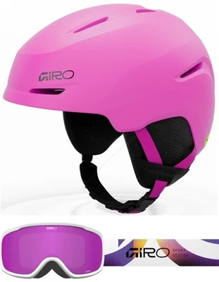 Giro Spur CP Kinder Skihelm Skibrille Set matte bright pink 240224 - Bild 1 von 3