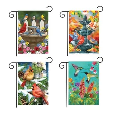 Briarwood Lane Birds Garden Flag Bundle - Set of 4