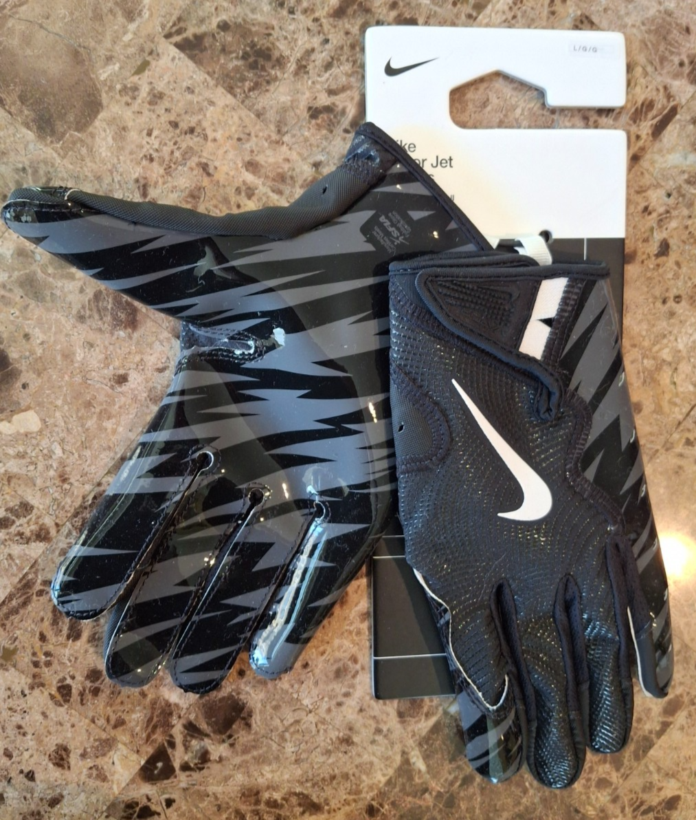 Nike Vapor Jet グローブ グレー/ブラック　Ｍ NIKE VAPOR JET 8.0 WOMEN'S RECEIVER FOOTBALL GLOVES, FZ8780, NWT