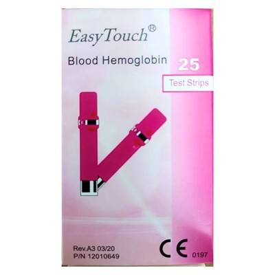 Easy Touch BLOOD HEMOGLOBIN Test Strips (1 Box 25 Strips) Ship From USA
