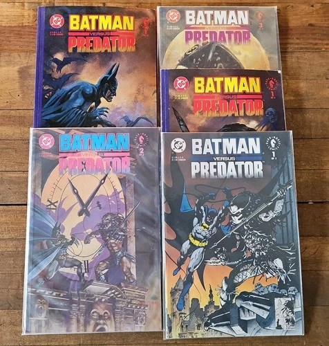 Vintage DC COMICS "BATMAN Vs. PREDATOR" • 5 Issues • #1,2,3! VF/NM & NO ODOR