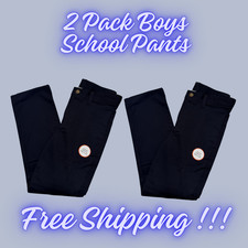Boys Pants School Uniform Flat Front School Uniform Pants School Uniform Navy