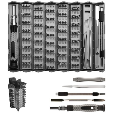 #ad 126 Precision Electronics Repair Kit with Roll Case Magnetic Bit Driver Set Tool $31.41