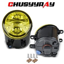 Yellow Pair Led Front Bumper Fog Light Driving Lamp Fit Toyota Yaris 2007-2014