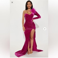 Fashion Nova Fuschia Meet Me At The Party Maxi Dress Size XL