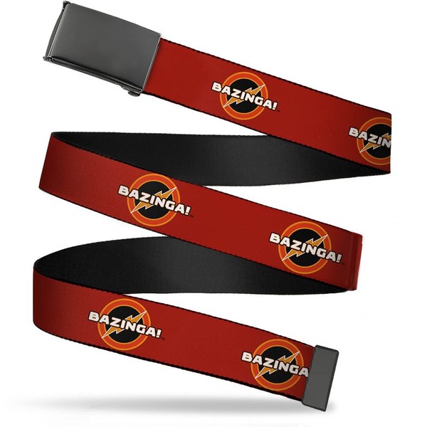 `Blank Black 1.0`` Buckle - Bazinga! Logo Burgundy Webbing` (Us Import) ACC NEU-image