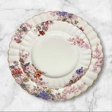 Spode Chelsea Garden Dinner & Salad Plates | Set of 4 | Excellent Condition