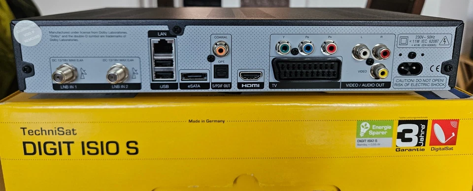 Technisat Digit ISIO S (schwarz) - HD Twin Sat Receiver - mit Fernbedienung - Bild 3 von 4