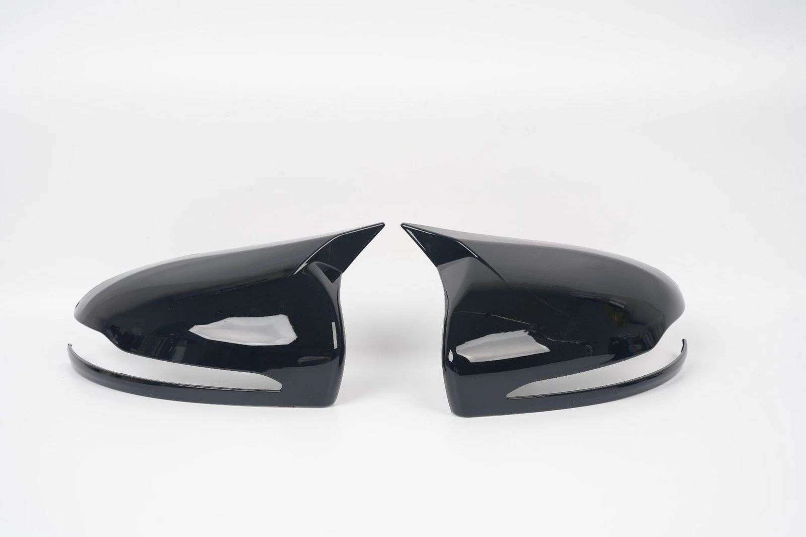Gloss Black Side Wing Mirror Covers For Mercedes Benz C Class W205 2015-2021