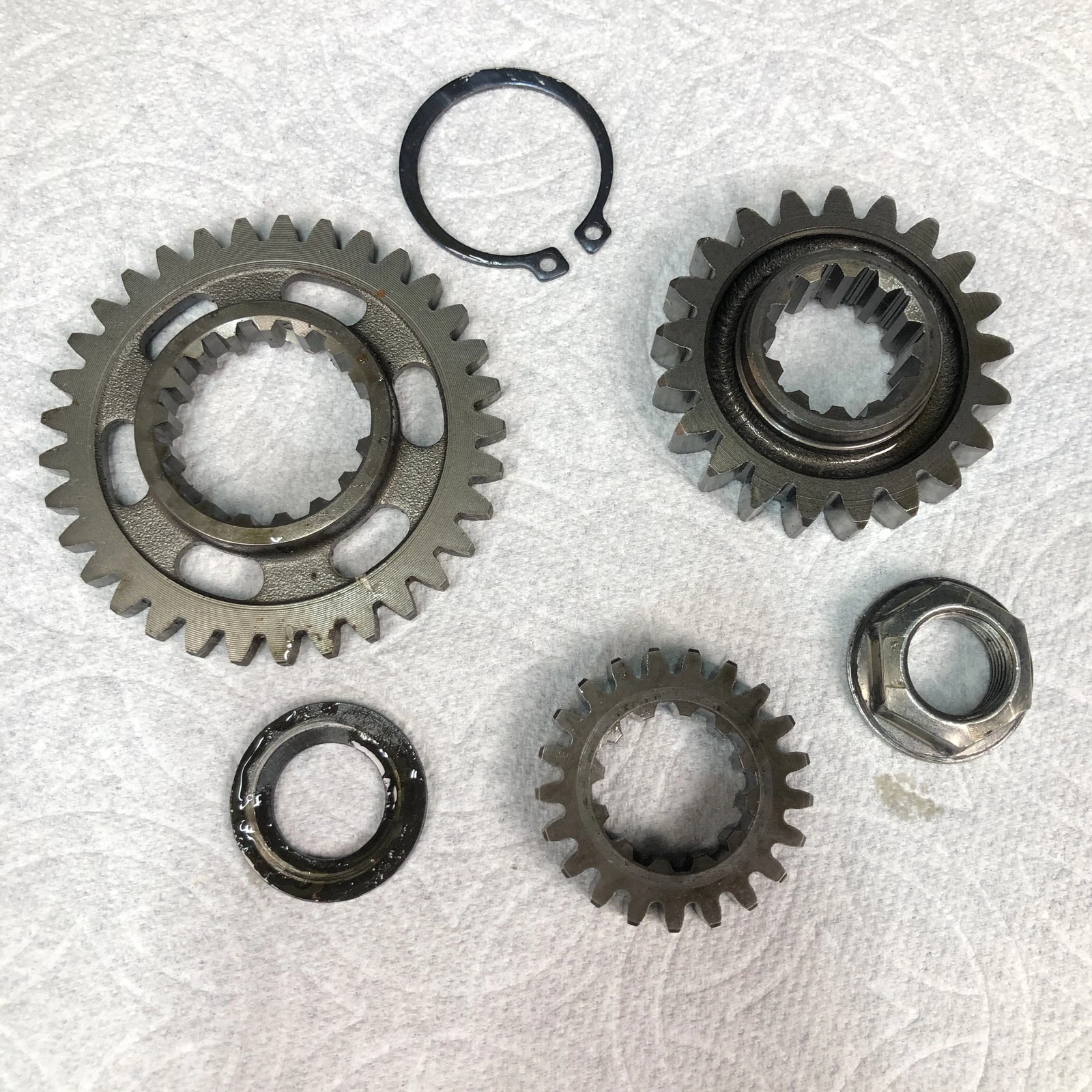 2008 08 Kawasaki KFX450R Crank Drive Gears Balancer Driven and Primary Gears OEM