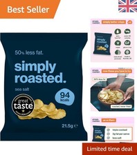 Sea Salt Crisps | 12 x 21.5g Snack Bags, 50% Less Fat, Gluten-Free