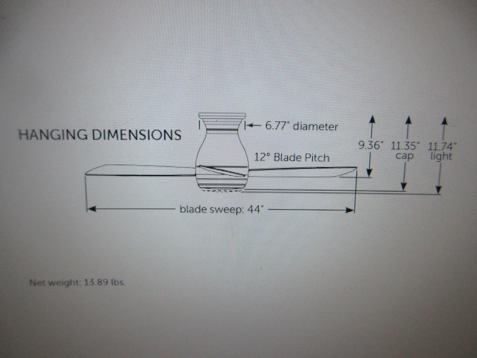 Fanimation Hugh 44 in. Integrated LED Indoor/Outdoor Matte White Ceiling Fan - Image 4 of 4